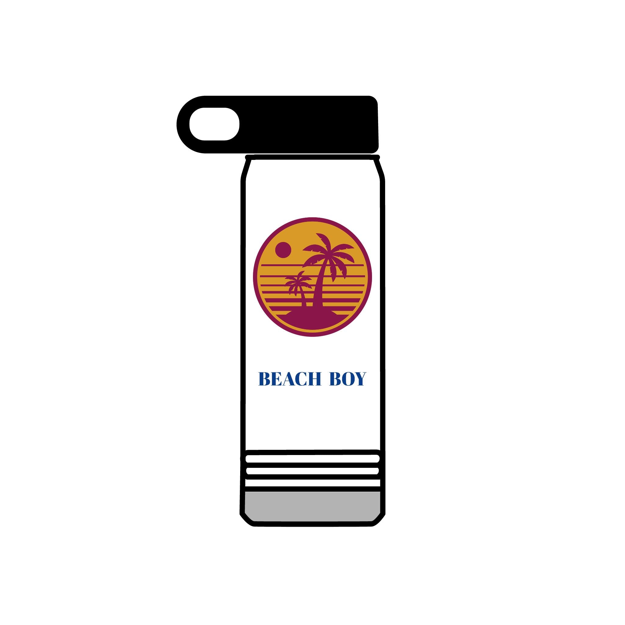 Beach Printed Water Bottle