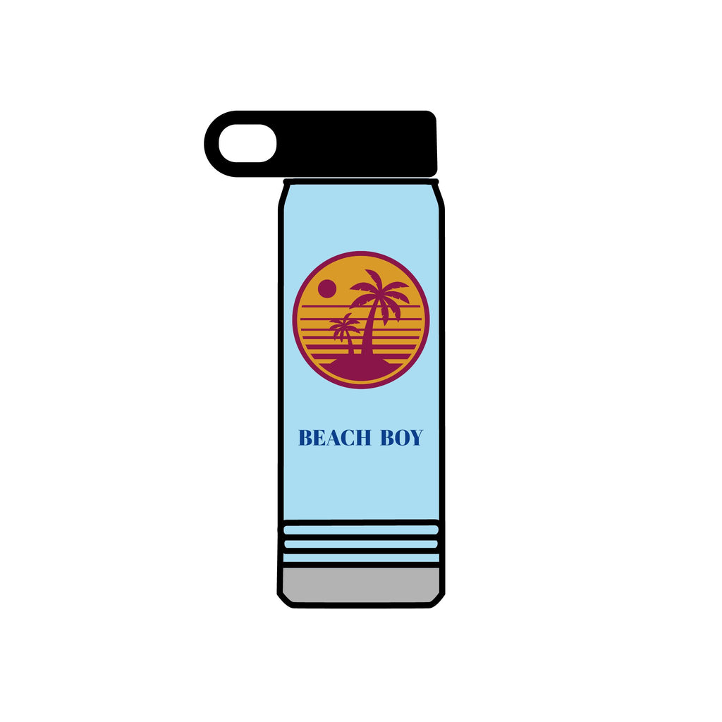 Beach Printed Water Bottle