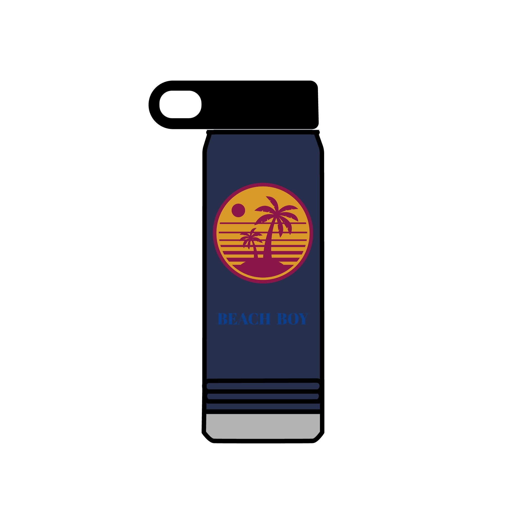 Beach Printed Water Bottle