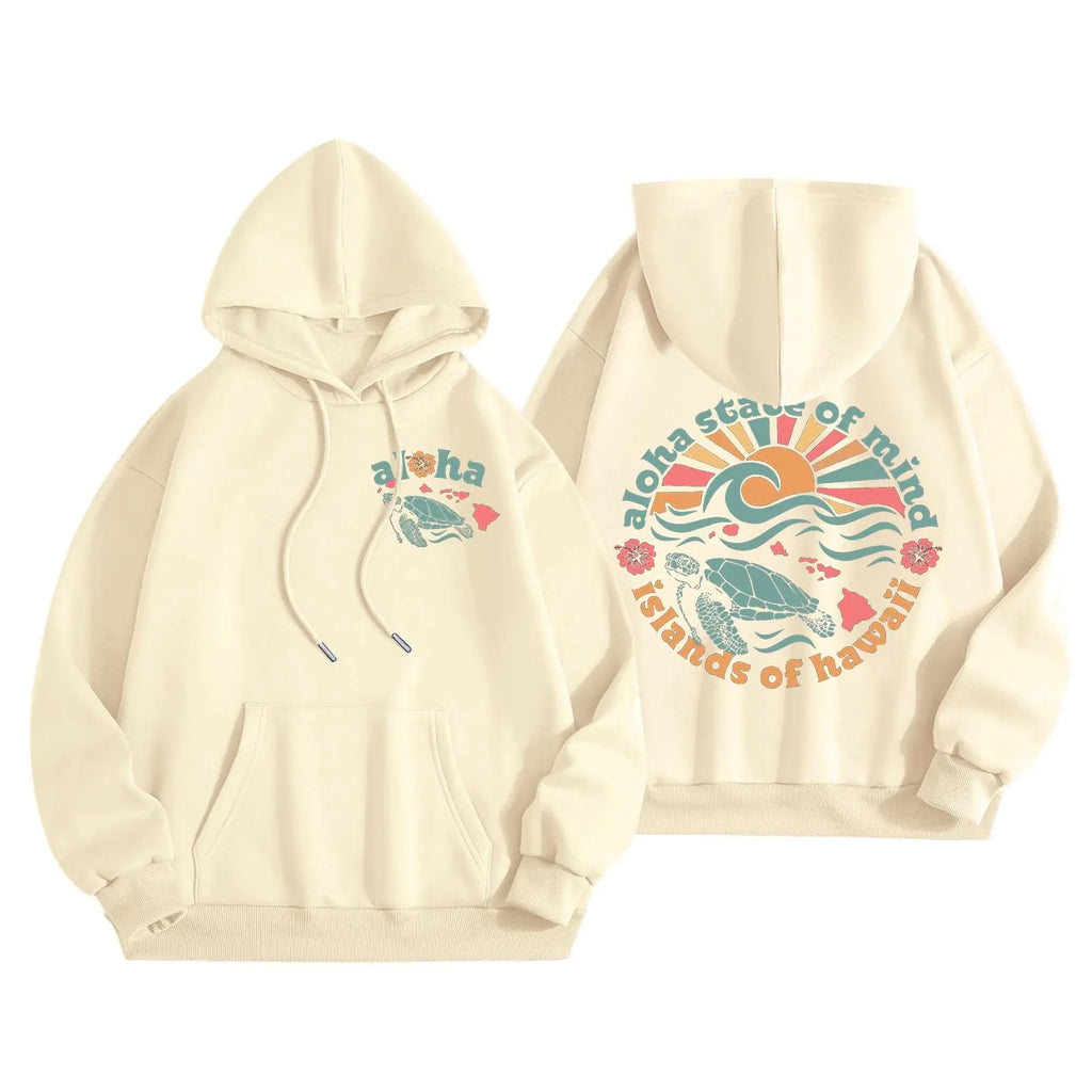 Generic Deals of The Day Cute Hoodies Sweatshirts for Teen Girl Hoodies Drawstring Palm Puff Hoodies Y2K Long Sleeve Pullover Fall Cute Oversized Hoodie Large Z02-beige